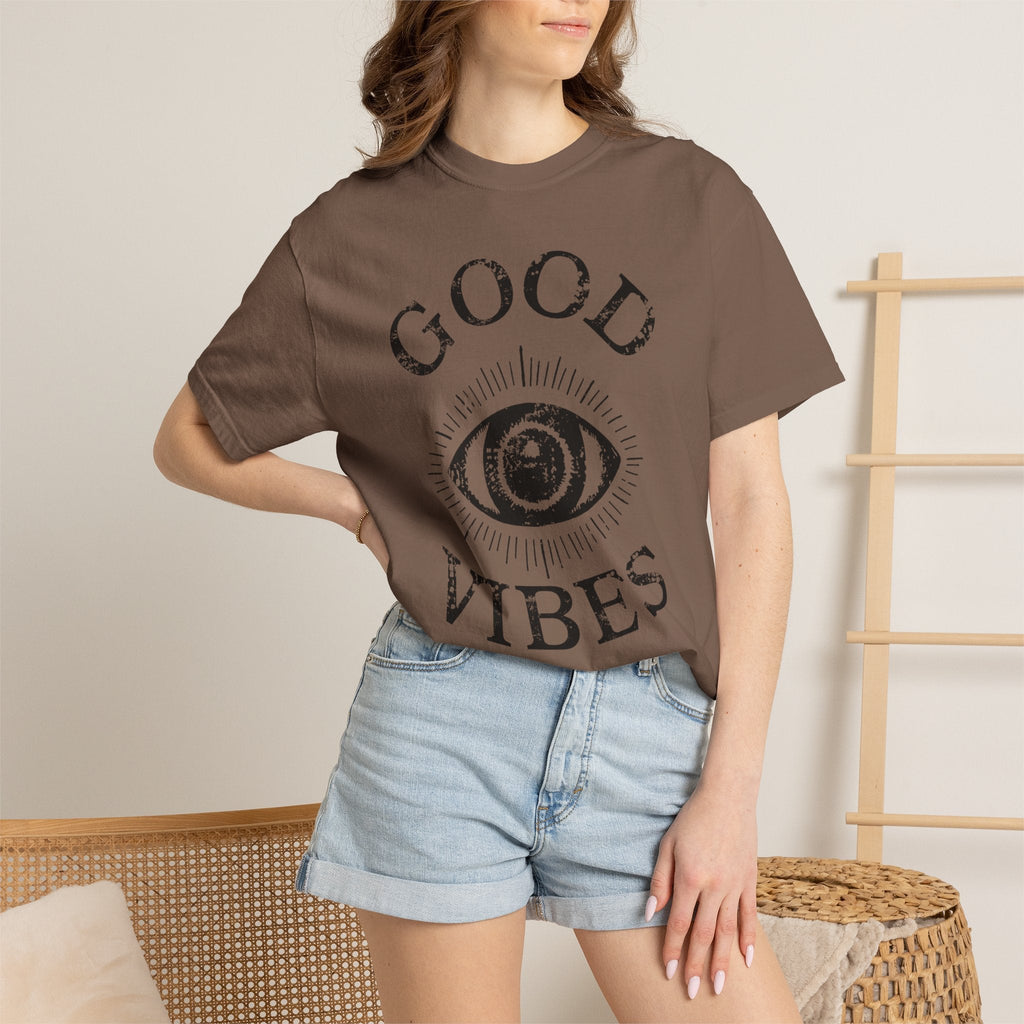 Good Vibes Eye T-Shirt: Vintage Mystic Graphic Tee