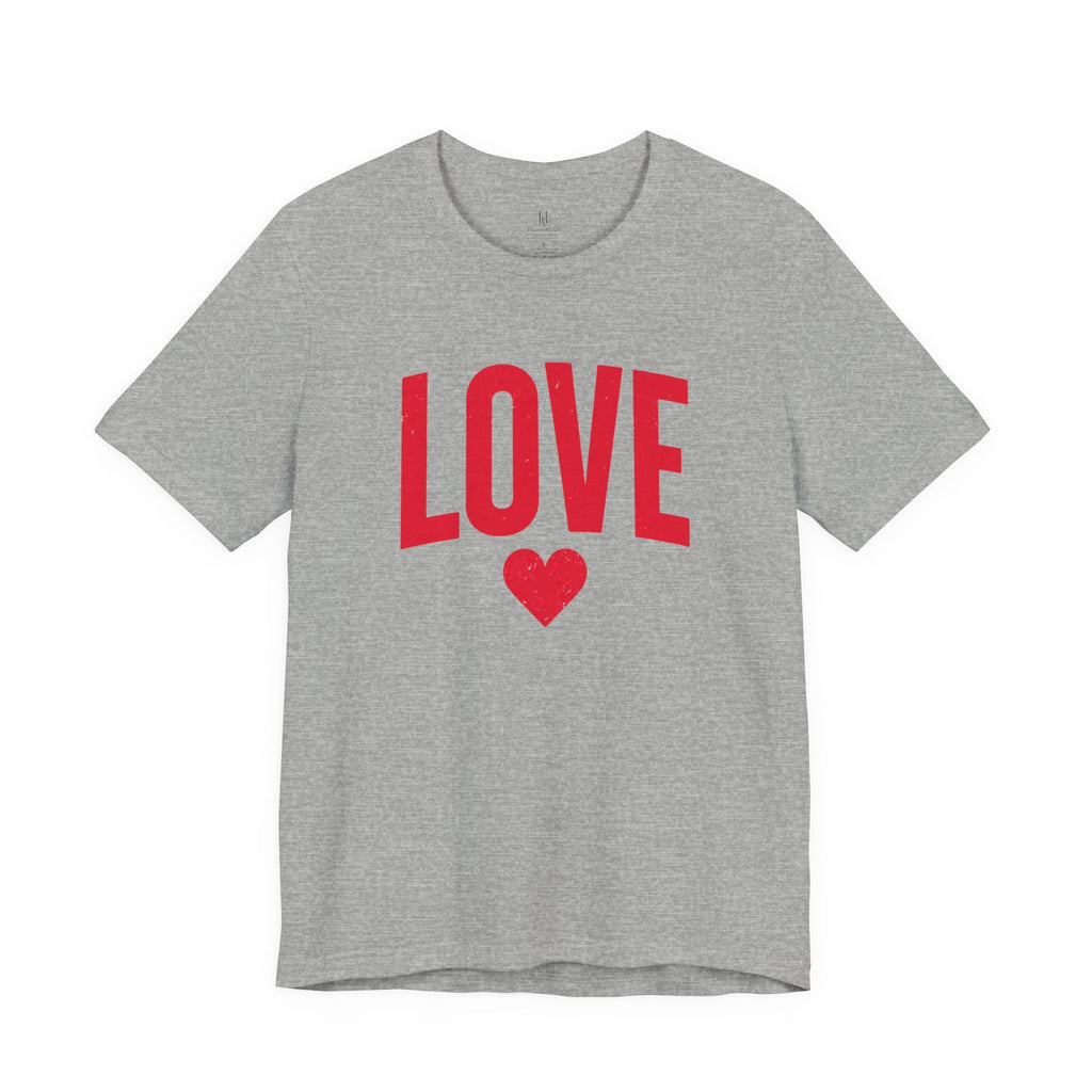 LOVE Heart Graphic Tee – Valentine’s Day Red Love T-Shirt